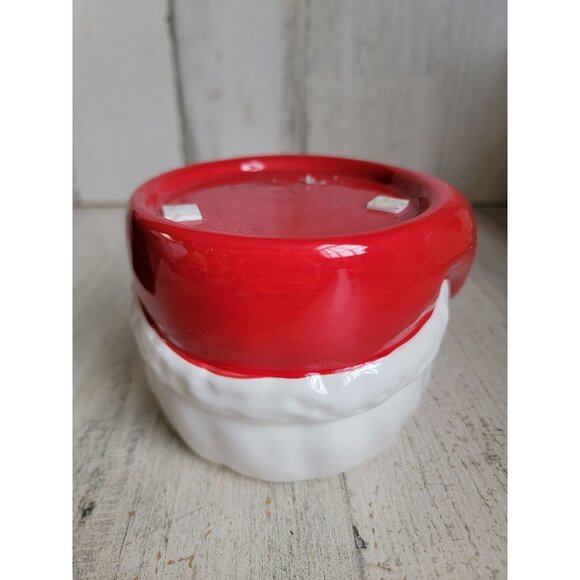 Santa claus face candle holder ceramic xmas decor figure - Picture 4 of 6
